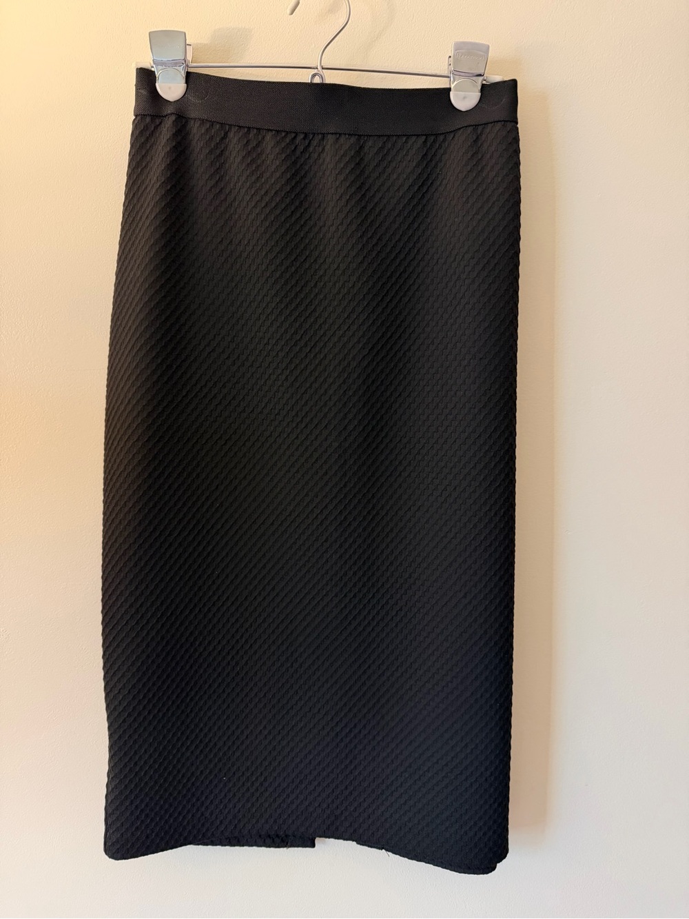 Alfani Black Textured Pencil Skirt